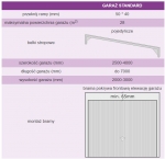 GARAŻ 2-stanowiskowy wys. 2 240 / 2 420 x szer. 5 940 x dł. 5 220 / 5 405 / 5 590 / 5 775 / 5 960 [mm]